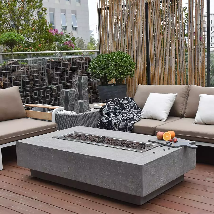 Hampton Rectangle Fire Pit NG