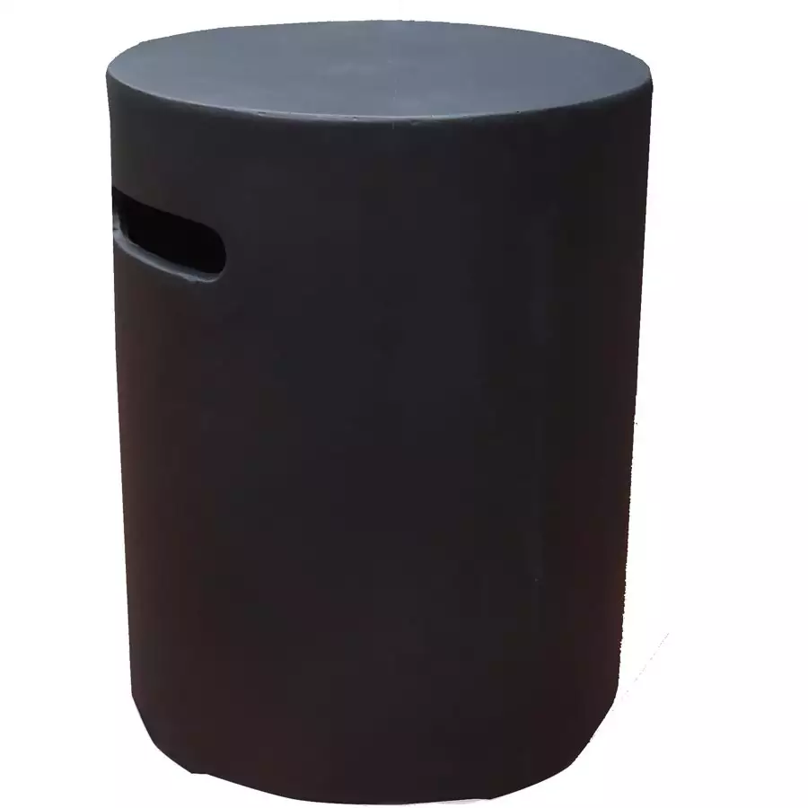 15.7" Round Propane Cover Smooth Black