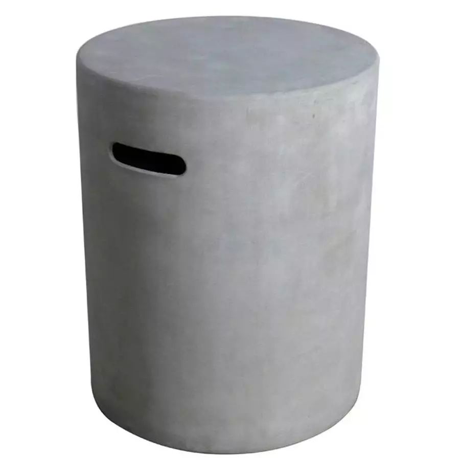 15.7" Round Propane Cover Smooth Grey