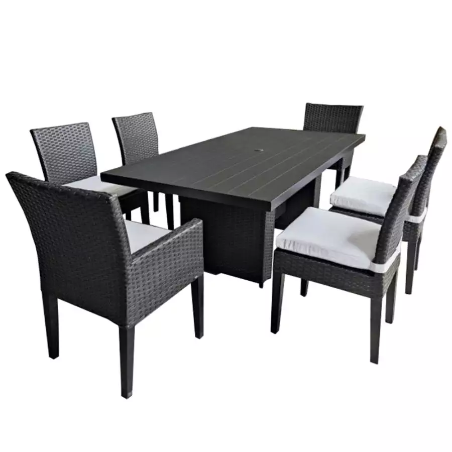 Carolina Dining Set Onyx/Grey