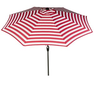 9' Striped Market Polyester Umbrella