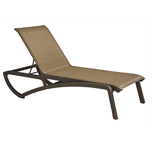 Cognac Resin Chaise Lounge