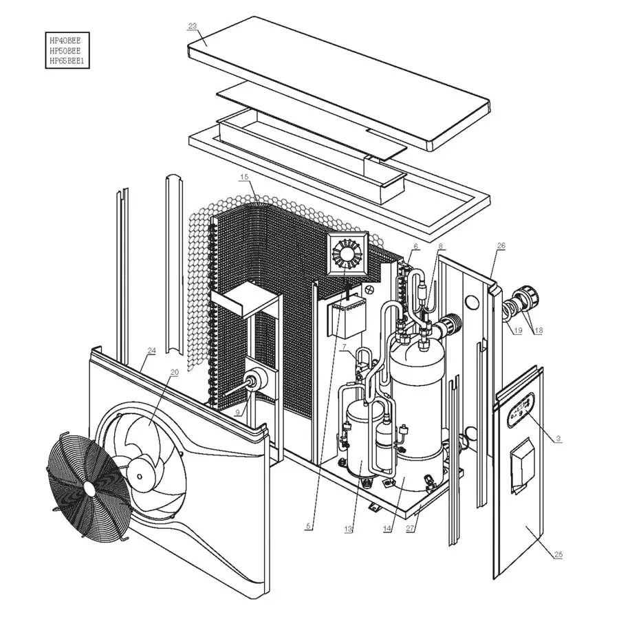 Hayward - Heat Pump Parts - HP50BEE