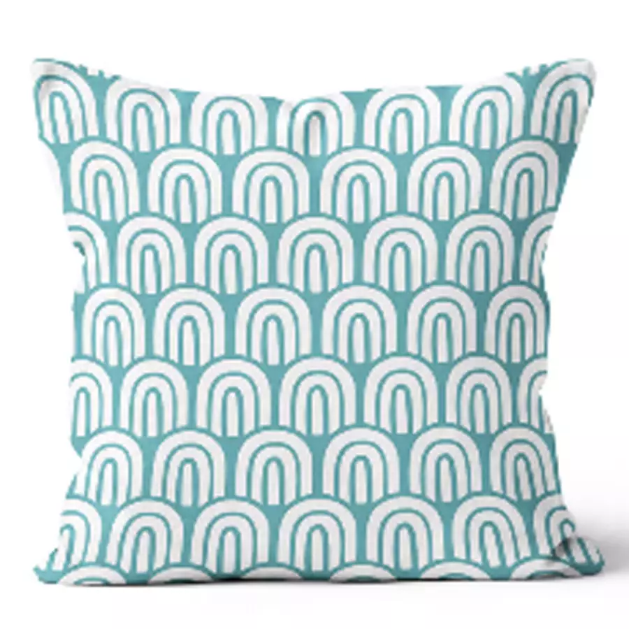20" Square Beachwaves Turquoise Pillow