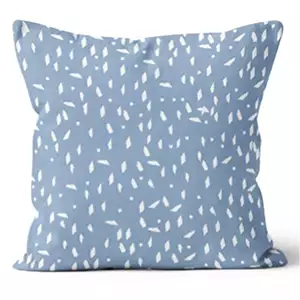 24” Square Brush Fleck Glacier Blue Pillow