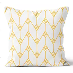 20” Square Fineline Herringbone Daffodil Pillow