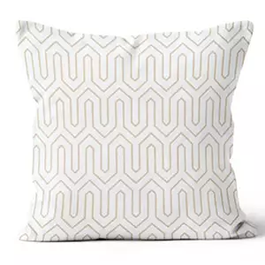 24” Square Spartan Geo Beige Pillow