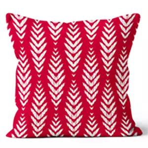 20” Square Fern Leaf Cherry Pillow