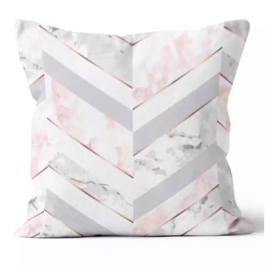 20 Square Marble Pink/Grey Pillow