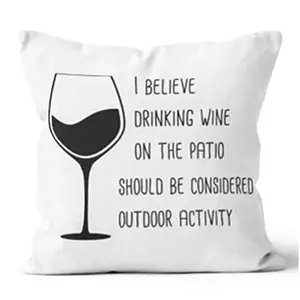 20” Square Wine Outdoors Pillow