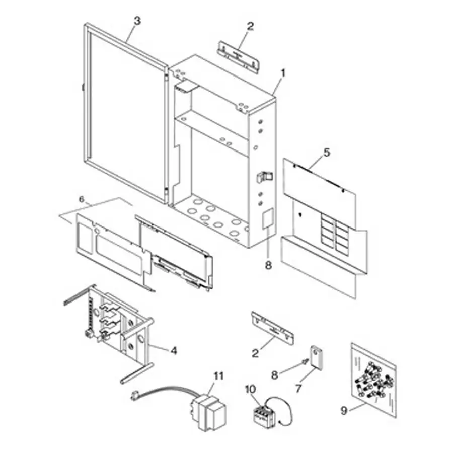Jandy/Zodiac - Control Parts - Power Centre-Sub-panel-enclosure w/base Breaker Mount Plate (After Oct. 1st. 2009)