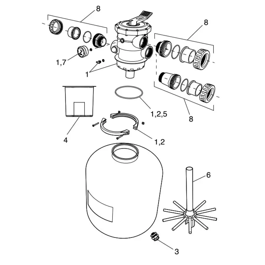 Jandy/Zodiac - Sand Filter Parts - SFTM - SFTM24-2.0