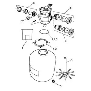 Jandy/Zodiac - Sand Filter Parts - SFTM - SFTM24-2.0