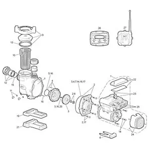 Jacuzzi - Pump Parts - LRC Pump