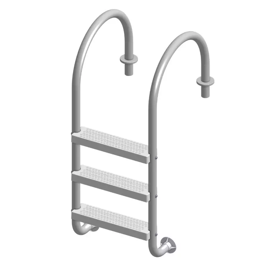 Trident Inground Pool Ladder, Silver Frame