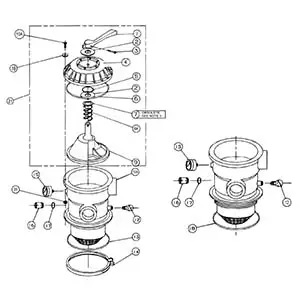 Pentair - Valve Parts - Six Way Top Mount Hi Flow Valves