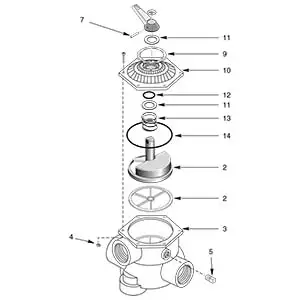 Sta-Rite - Valve Parts - Multiport Side Mount 1-1/2\