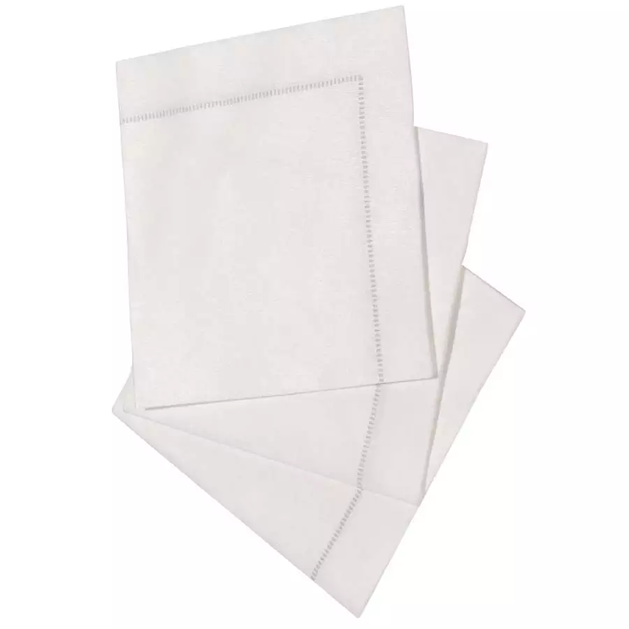 Hemstitch Eco Cocktail Napkin