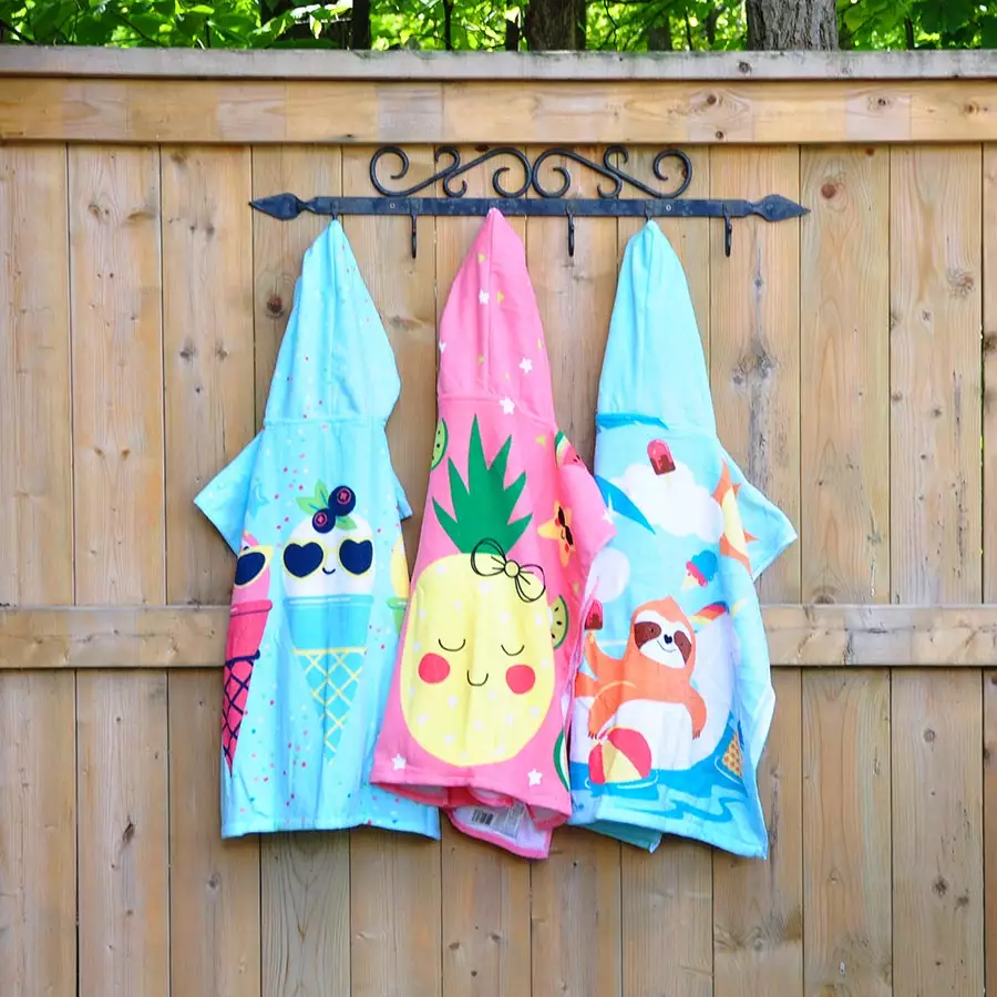 Ice Cream Hooded Pool Towel For Kids