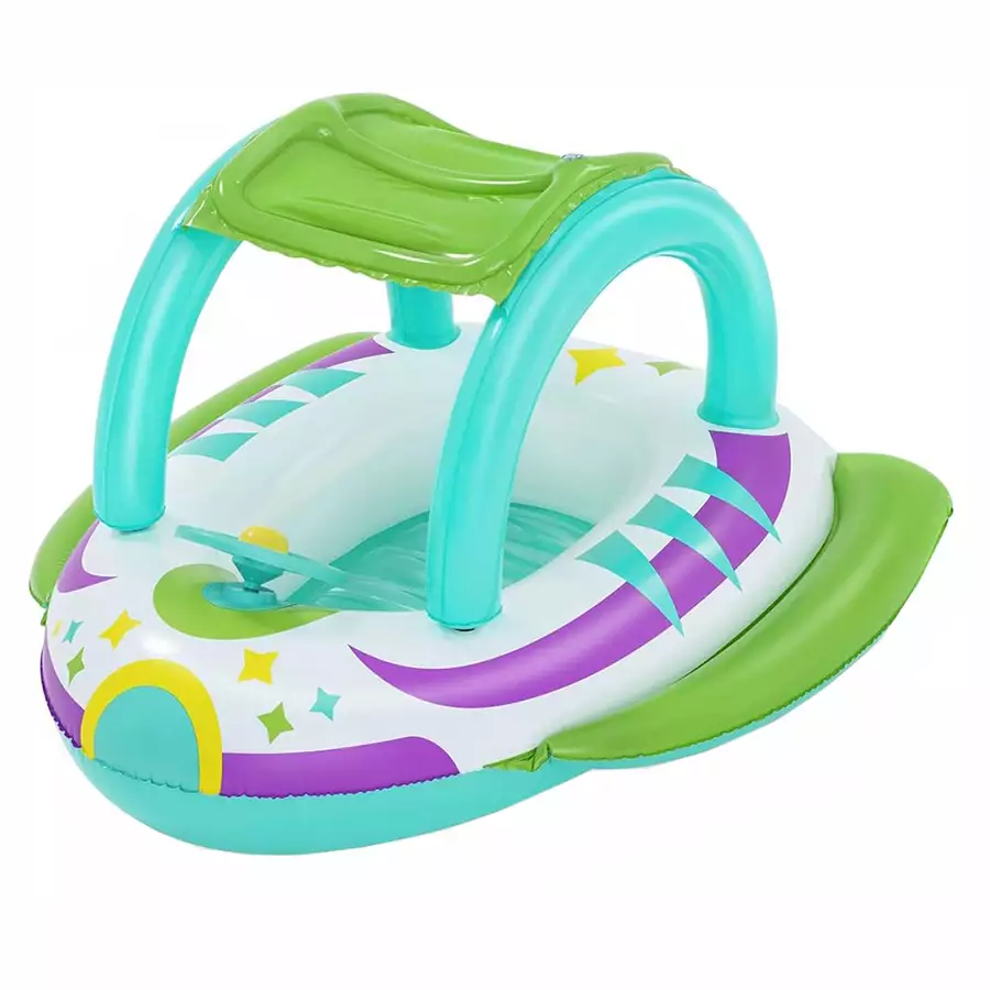 H2OGO! Space Splash Inflatable Baby Boat With Sunshade