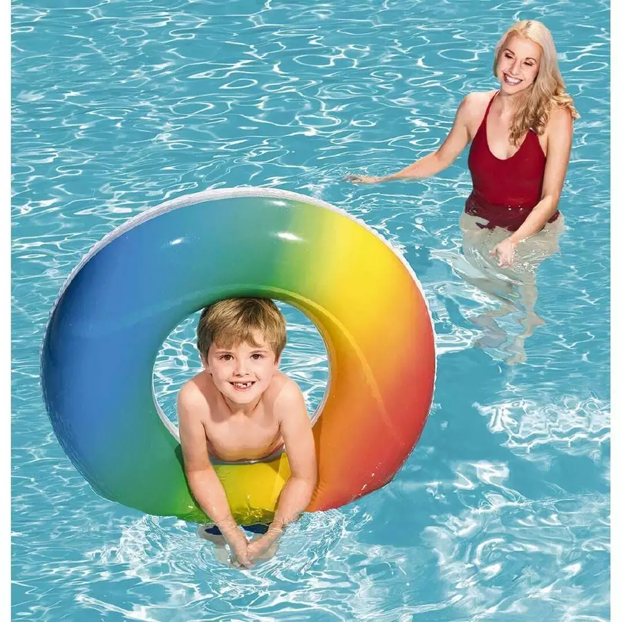 Rainbow Swim Ring Pool Float