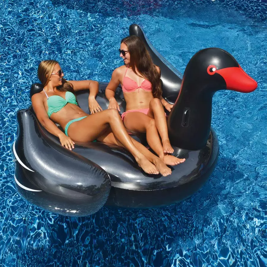 Giant Black Swan Ride-On Float