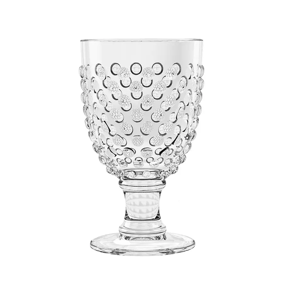 17 oz Hobnail Clear Goblet