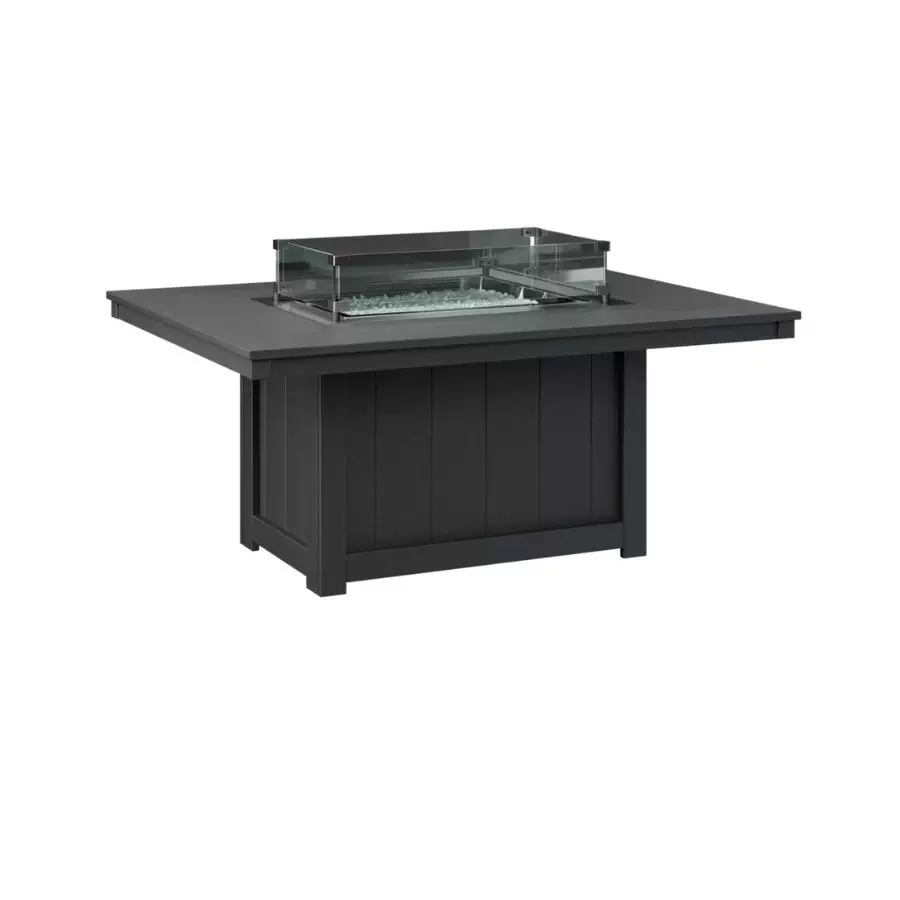 Fire And Heat Donoma 42" x 54" Fire Pit Black 
