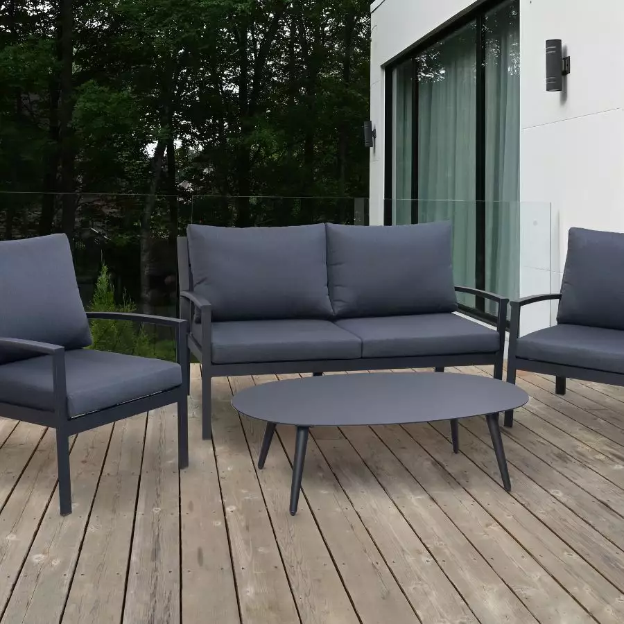 Clara Deep Seating 4 Piece Set Black