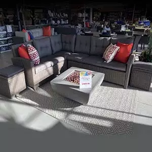 Valencia Sectional with Fire Table
