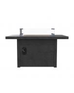 48" x 30" CRP Rectangular Fire Table, Black