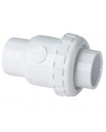 1 1/2" White PVC Single Union Spring Check Valve