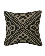 18" Square Tribal Black Pillow