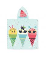 Ice Cream Hooded Pool Towel For Kids