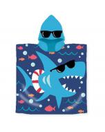 Shark Hooded Pool Towel for Kids