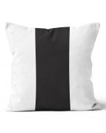 20" Square Wide Stripe Black Pillow