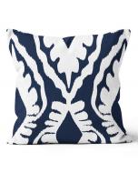 24" Square Jacquard Navy Pillow