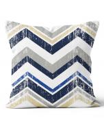 20" Square Chevron Multi Navy Pillow