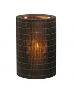 8" Bamboo Black Lantern