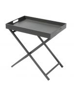 16" x 24" Side Table With Removable Tray Anthracite Grey