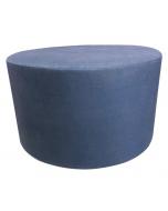 Round Spectrum Indigo Ottoman
