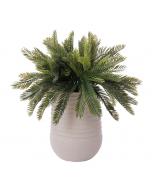 Cycas Arrangement With Grey Terrazzo Beige Pot, 26" x 20”