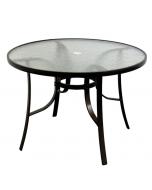 48" Round Dining Table Black