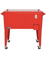 80qt Permasteel Cooler with Wheels Red