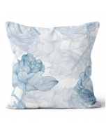 20” Square Venetian Floral Glacier Blue Pillow