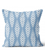 20” Square Fern Leaf Glacier Blue Pillow