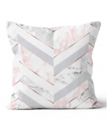 20” Square Marble Pink/Grey Pillow