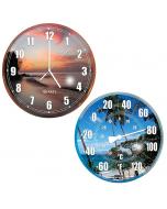 Wall Clock Thermometer Combo