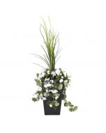 46'' White Geranium Outdoor Flower Arrangement