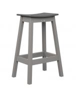 Berlin Gardens Saddle Bar Stool Top Smoke/Light Gray